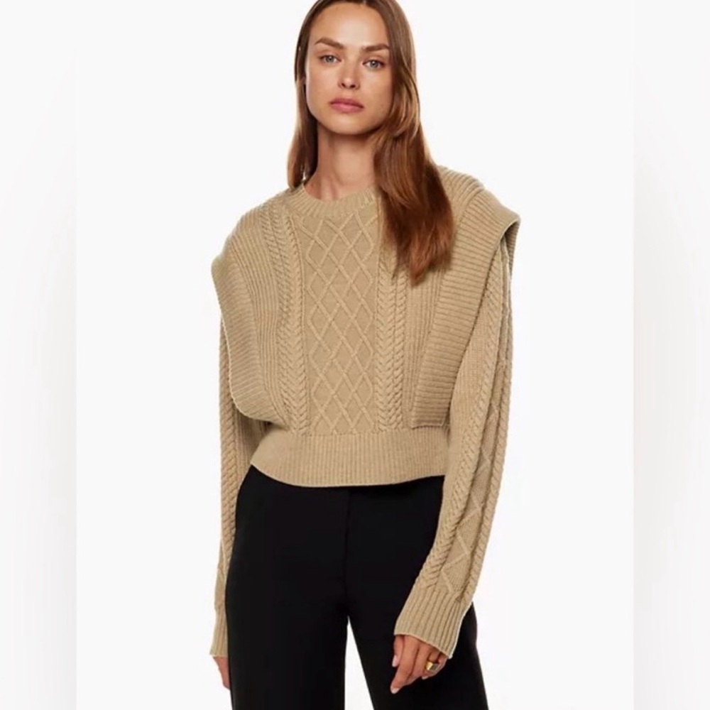 NWT Aritzia Babaton Seek Cable knit Sweater